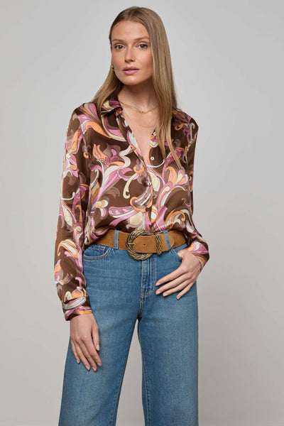 Tyler Silk Blouse Abstract Paisley-L'Agence-Tocca Finita