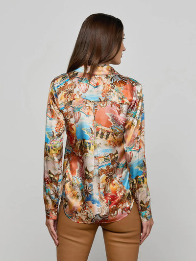 Tyler Silk Blouse Multi Collage-L'Agence-Tocca Finita