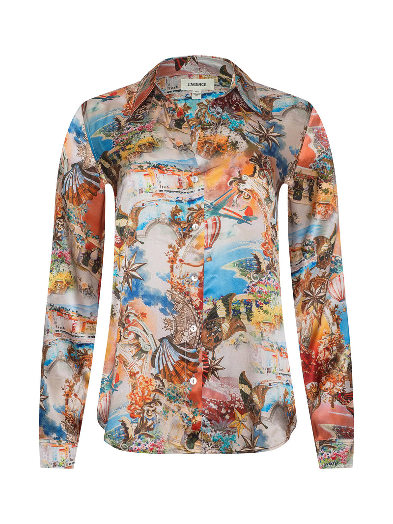 Tyler Silk Blouse Multi Collage-L&