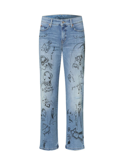 Paris Straight Ankle Jean in Summer Vibes