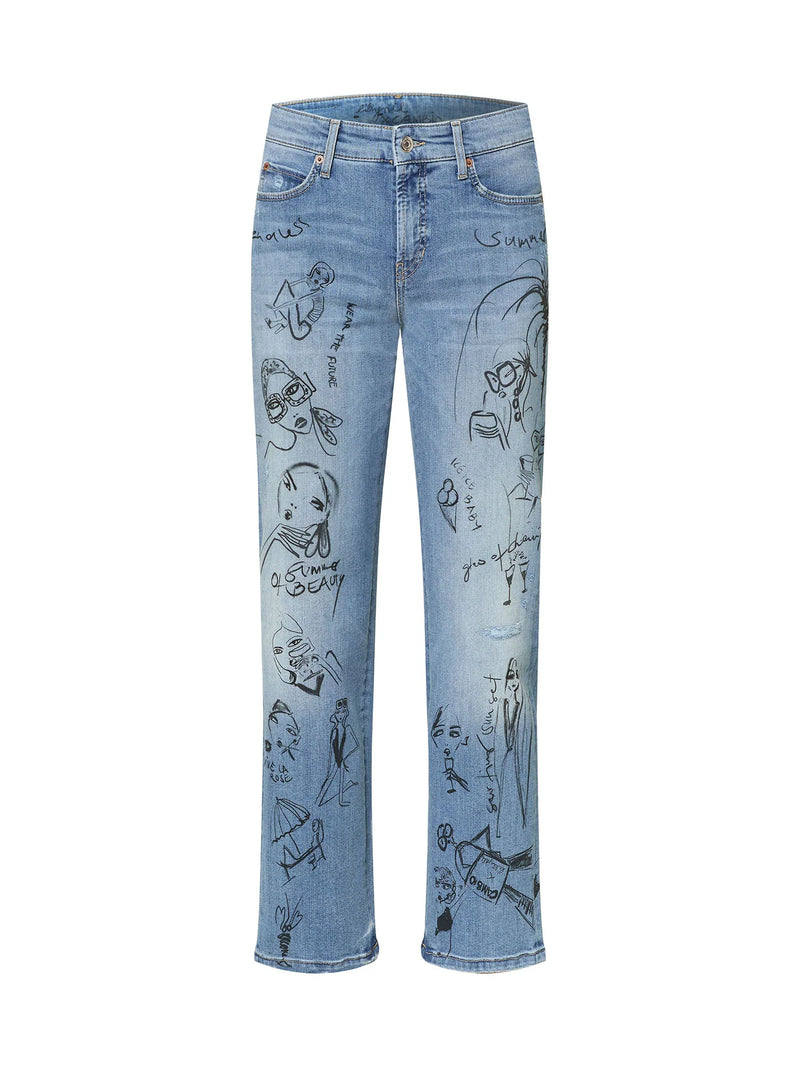 Paris Straight Ankle Jean in Summer Vibes