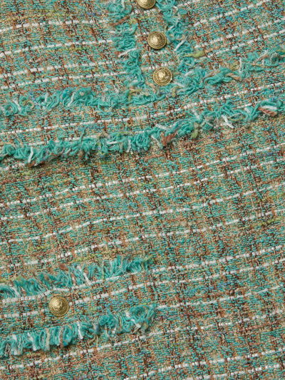Valli Tweed Mini Dress In Lagoon-L'Agence-Tocca Finita