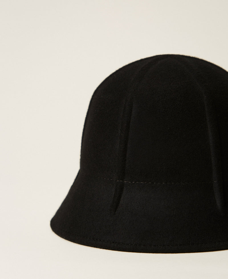 Wool Cloth Hat Black-TWINSET-Tocca Finita