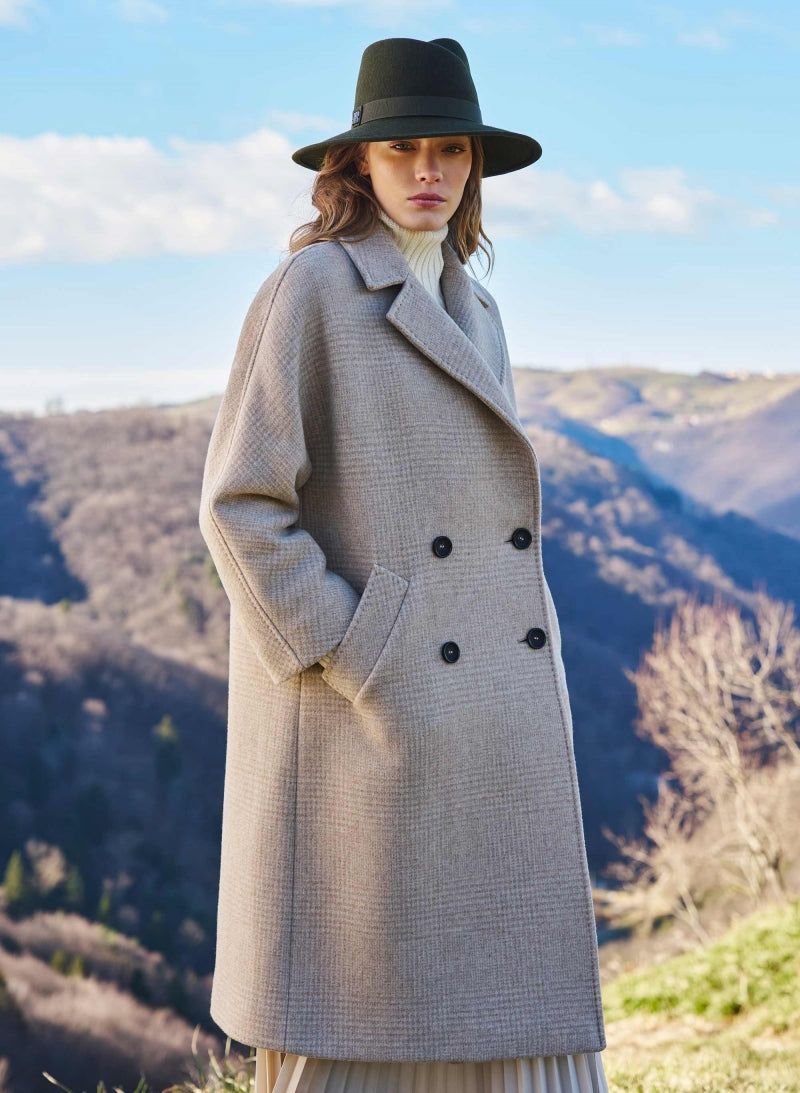 Wool Felt Asymmetric Fedora Hat Green-Cinzia Rocca-Tocca Finita