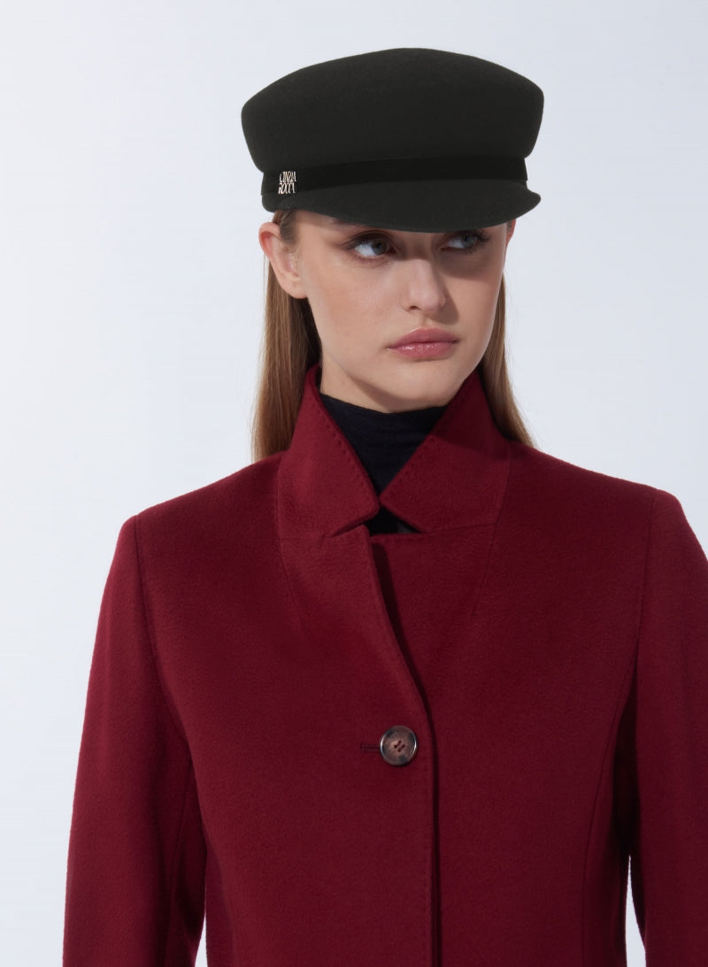 Wool Felt Fisherman Hat Black-Cinzia Rocca-Tocca Finita