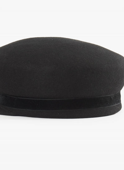 Wool Felt Fisherman Hat Black-Cinzia Rocca-Tocca Finita