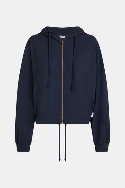 Zip Up Jersey Navy Hoodie-Penn&Ink-Tocca Finita
