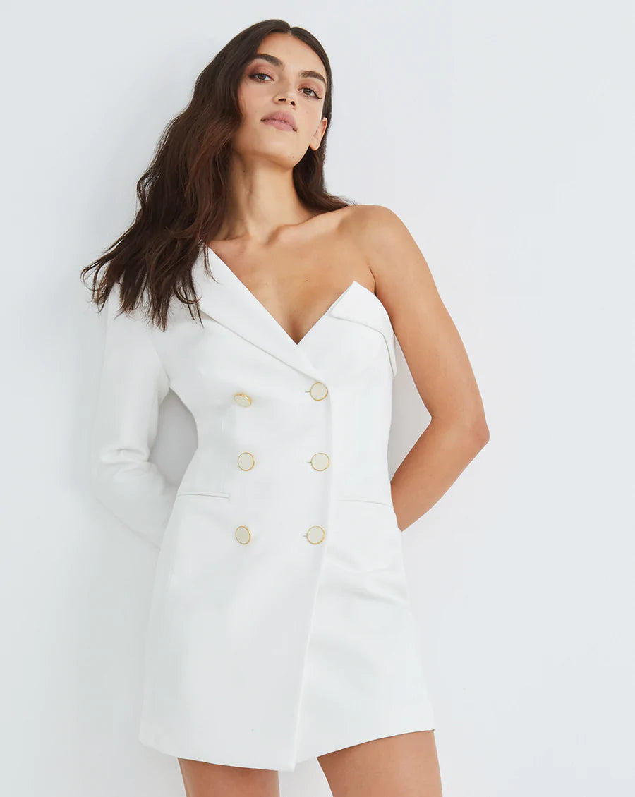 Middleton One-Shoulder Jacket Dress by Veronica Beard