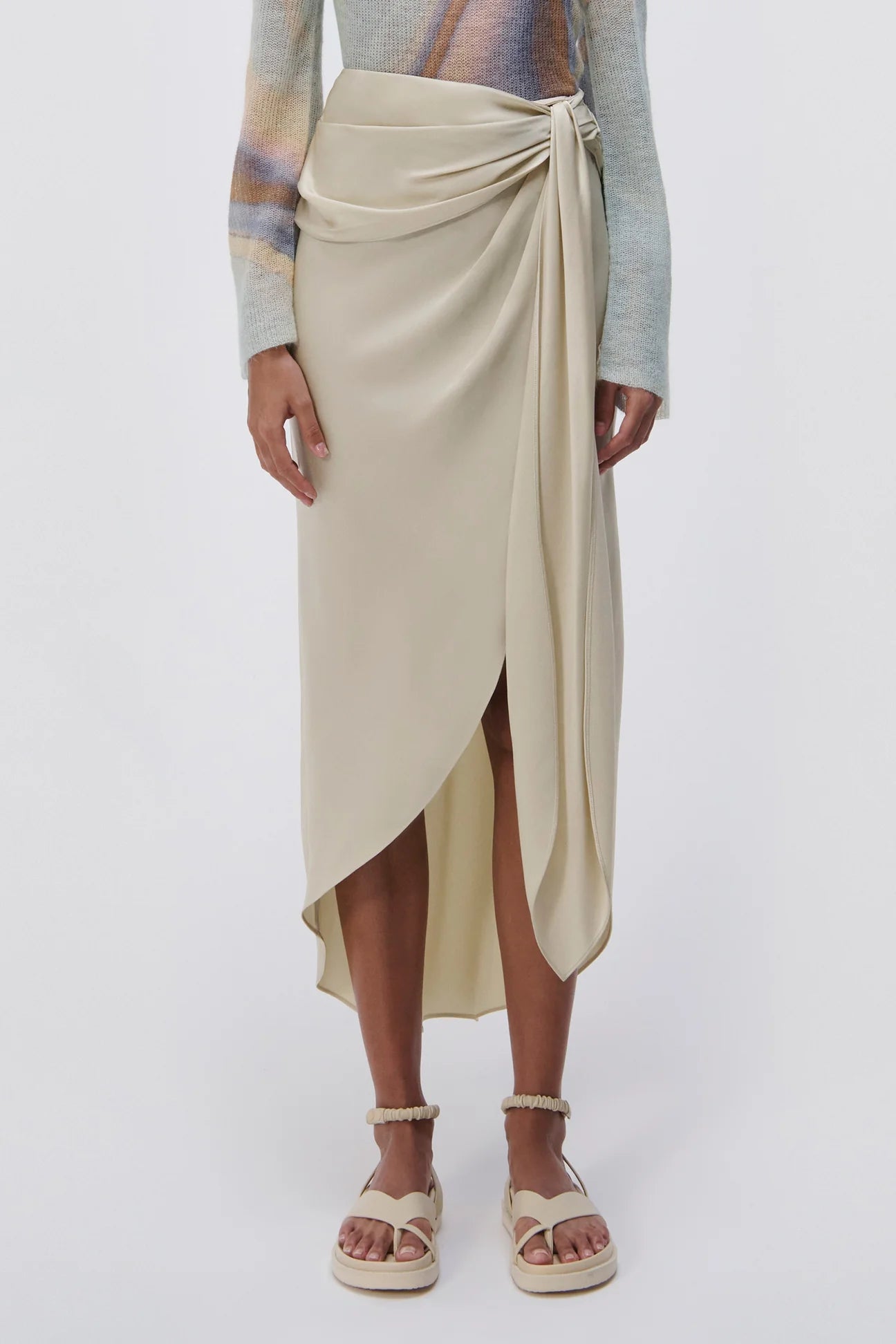 Elisabetta Midi Skirt in Bluebell by Jonathan Simkhai