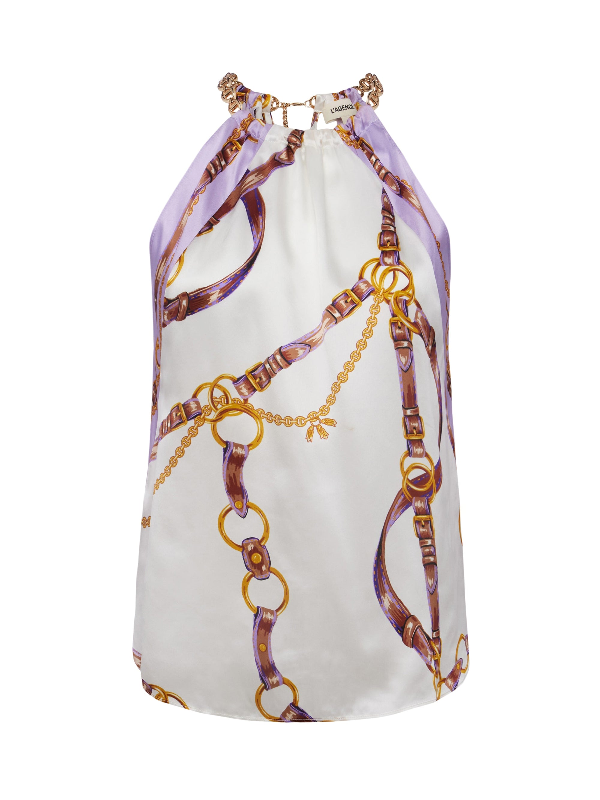 Ivory Multi Chain Scarf Top by L'AGENCE
