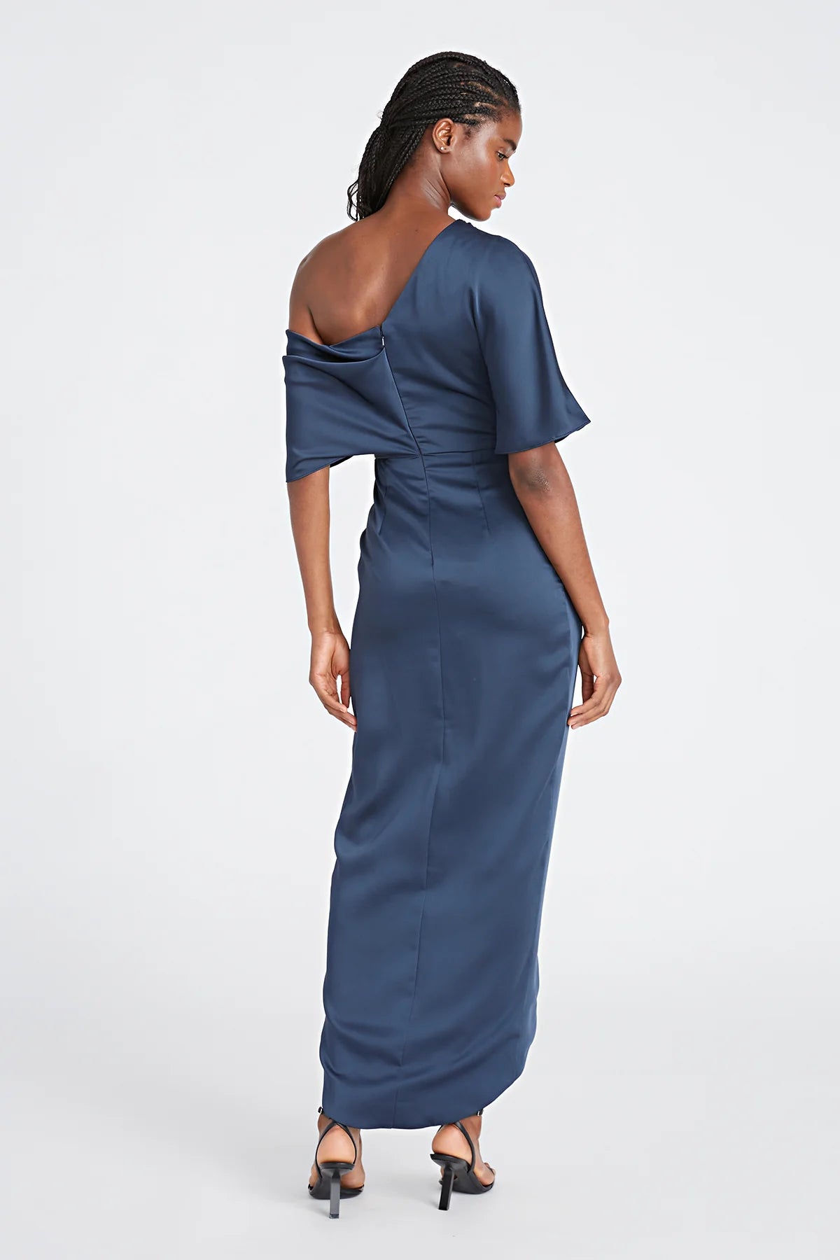 Rayna One Shoulder Drape Dress by Theia Couture