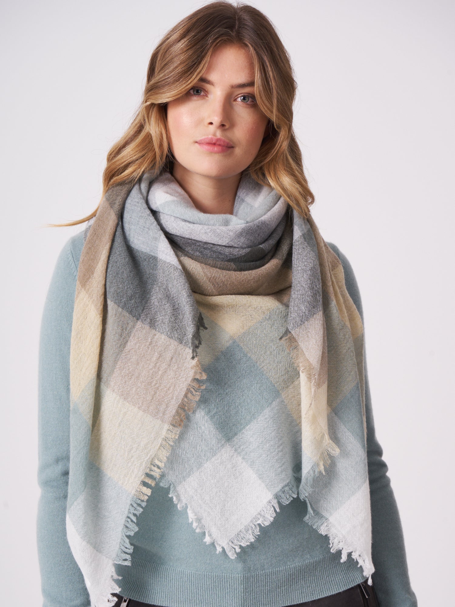 Plaid Scarf by Repeat
