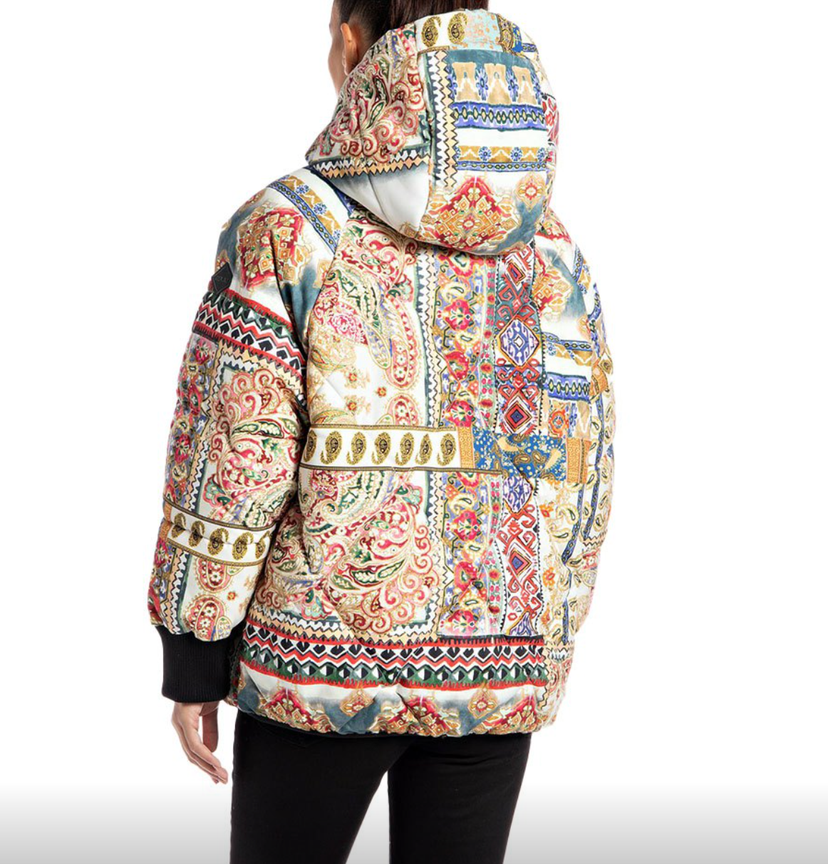 All Over Print Puffer Coat by Replay